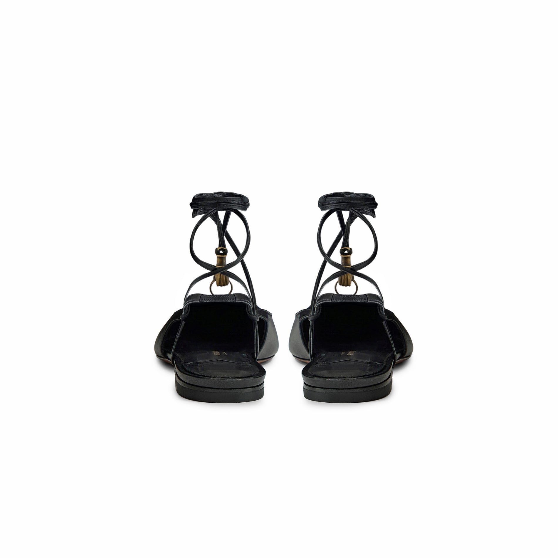 Mario Valentino black kidskin leather slingback with 15mm heel and leather sole. Made in Italy