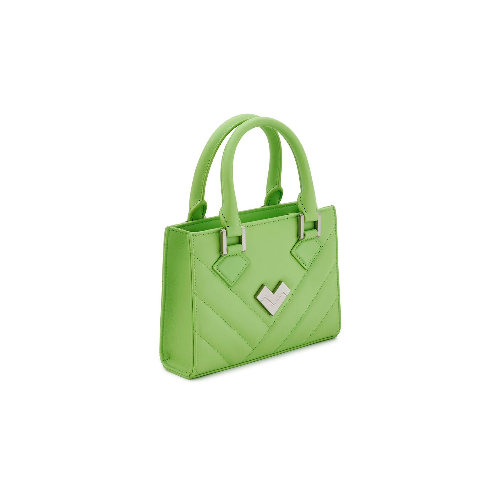 Green leather mini bag with gold logo and adjustable strap, elegant and compact everyday designer handbag Made in Italy
