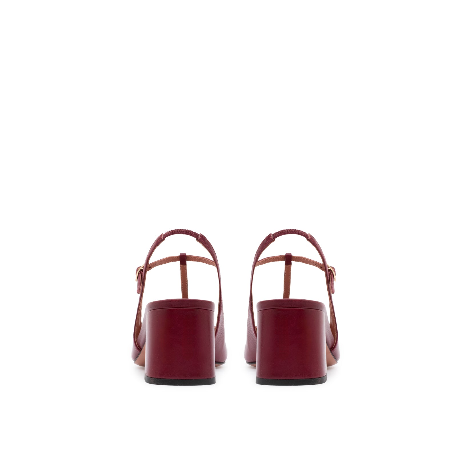 block heel shoes in kidskin leather