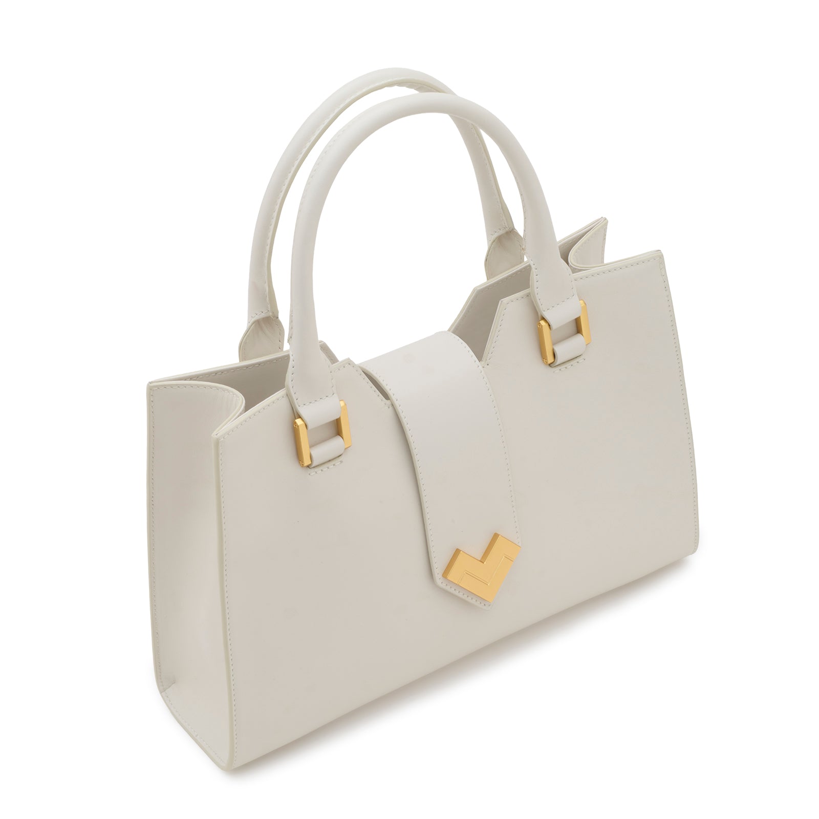 Mario Valentino Handbag in Smooth White Calfskin