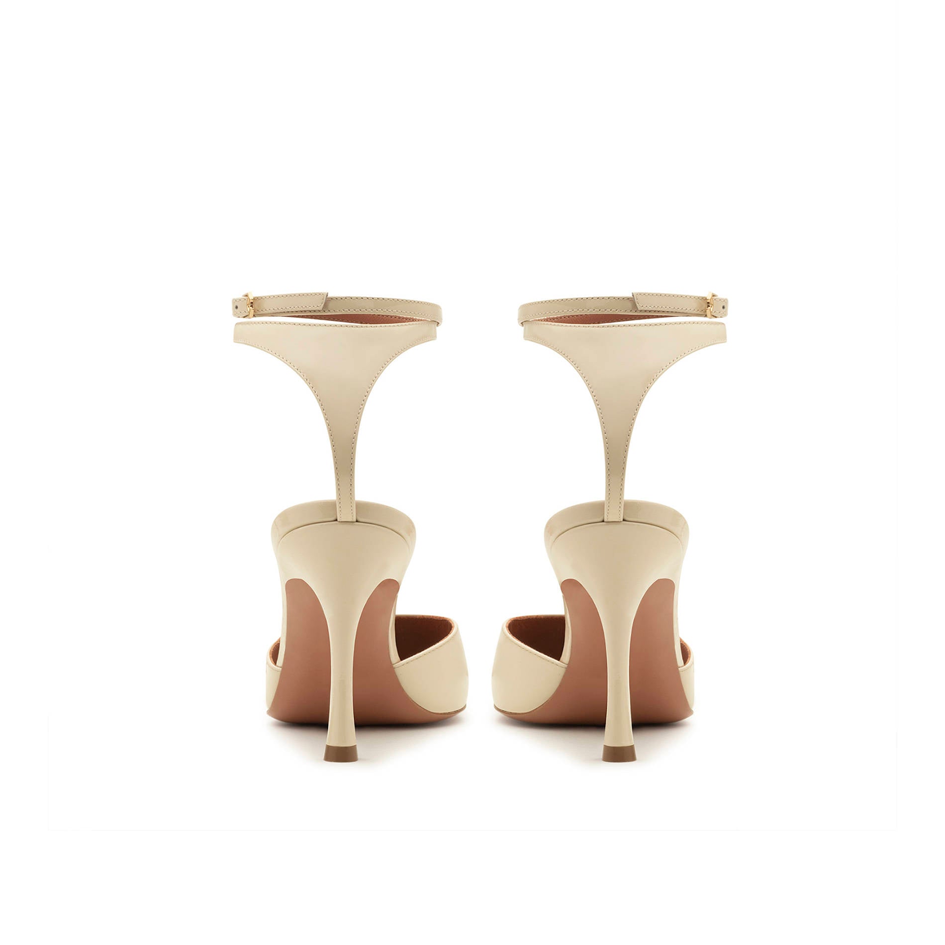 Women's sandal in ivory patent leather | New Collection – Mario