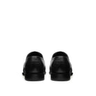 Back view of black calfskin Oxford shoes, Italian craftsmanship