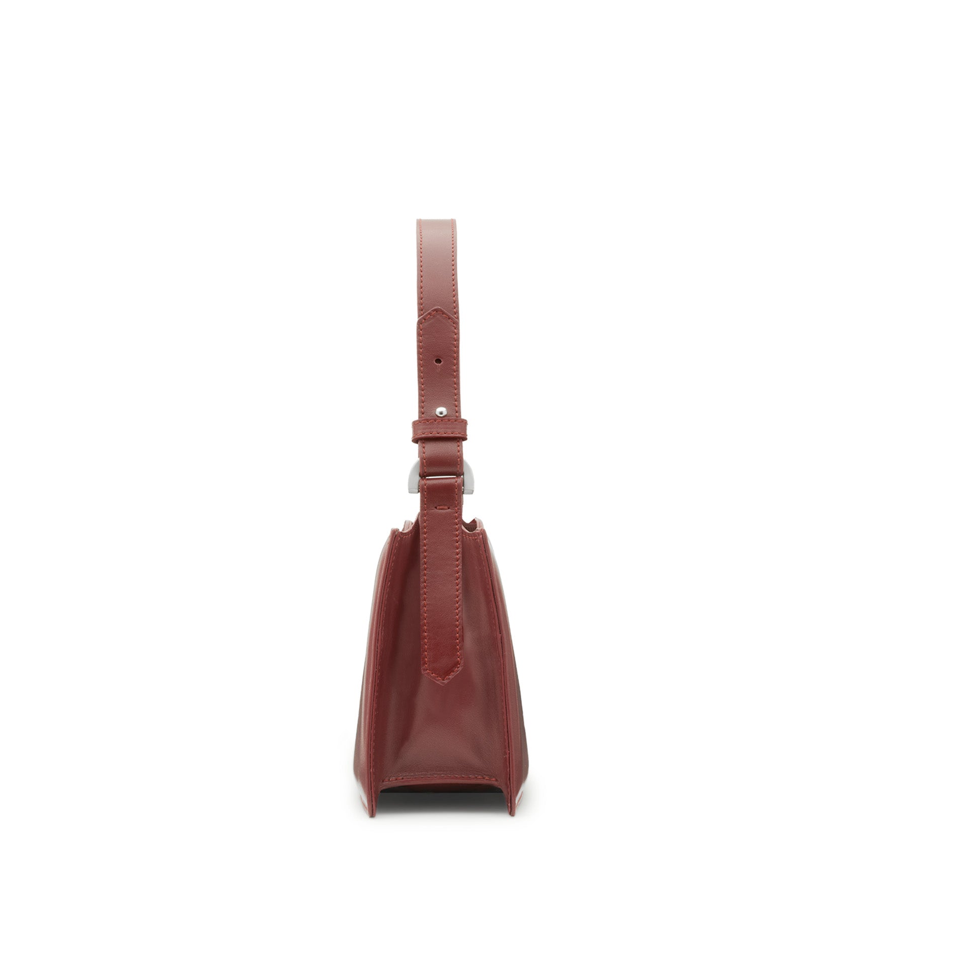 Burgundy Leather Bag with Shoulder Strap | Mario Valentino