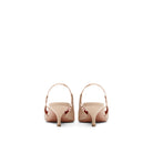 Mario Valentino Cindy nude slingback with kitten heel, back view
