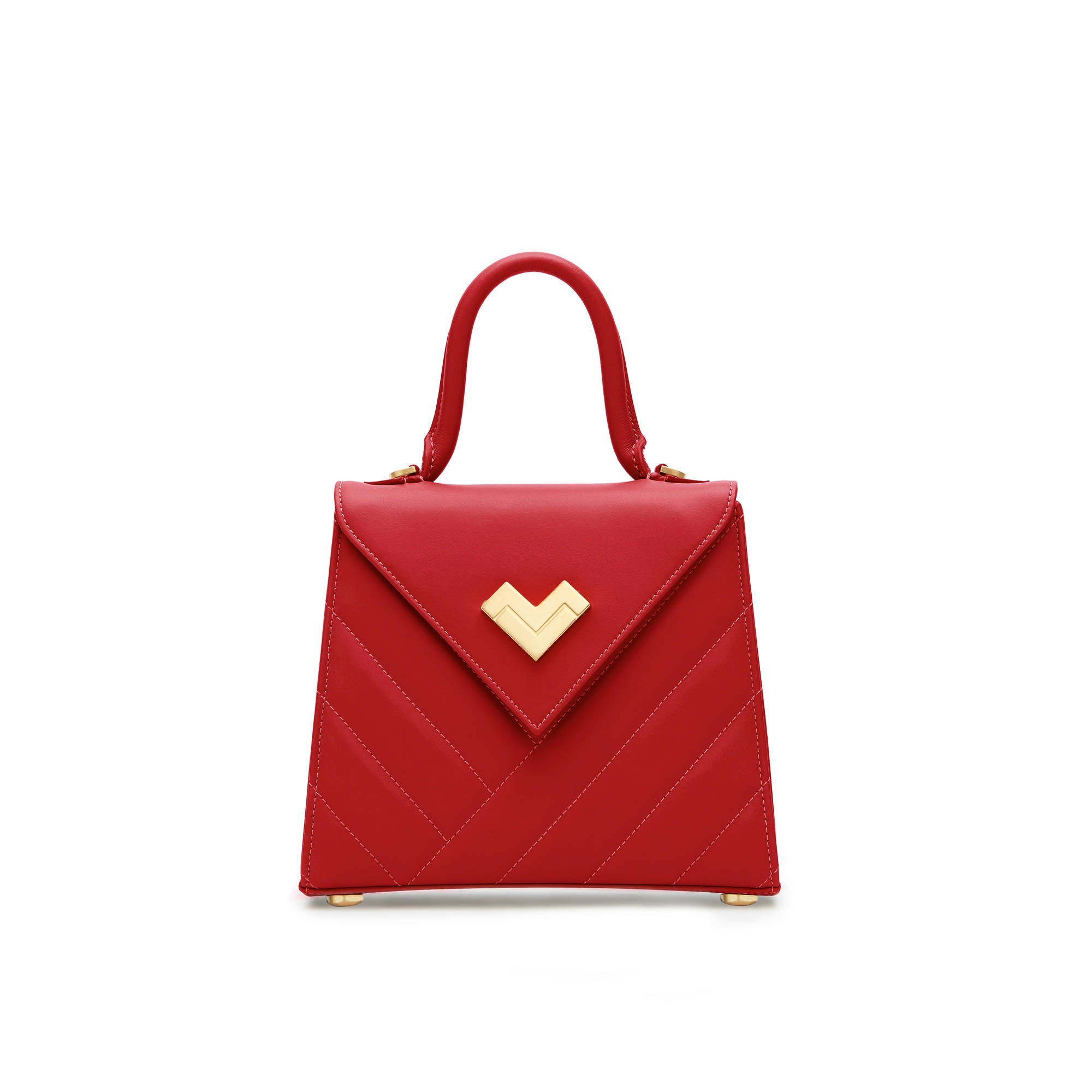 【今週限定価格】Red Valentino ハンドバッグ MV Icon Matelassé Red Calfskin Top Handle Handbag – Mario Valentino