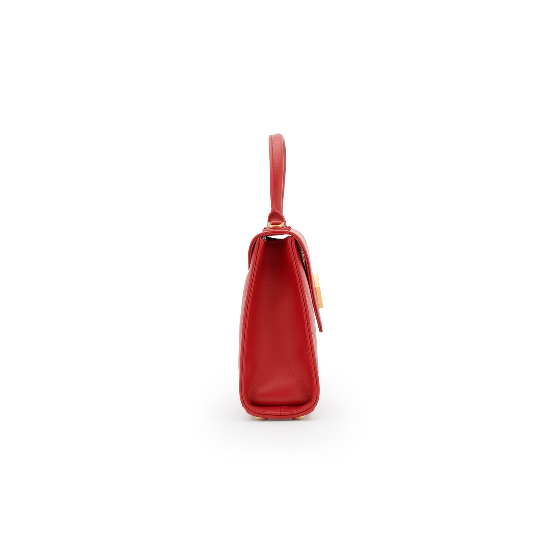 MV Icon Matelassé Red Calfskin Top Handle Handbag – Mario Valentino