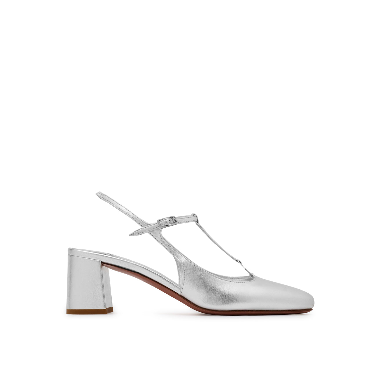 Mario Valentino Slingback Silver in kidskin Leather | New collection