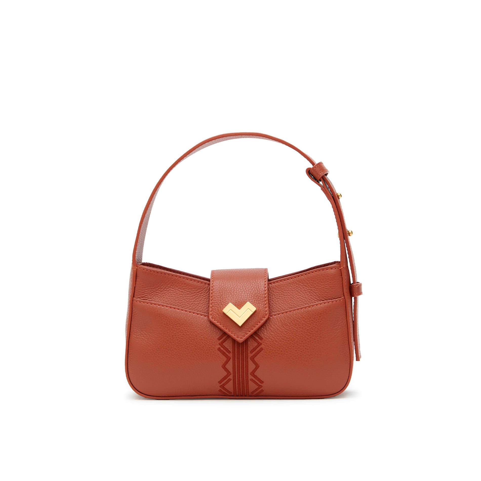 Mario Valentino Rust Calf Leather Mini Bag