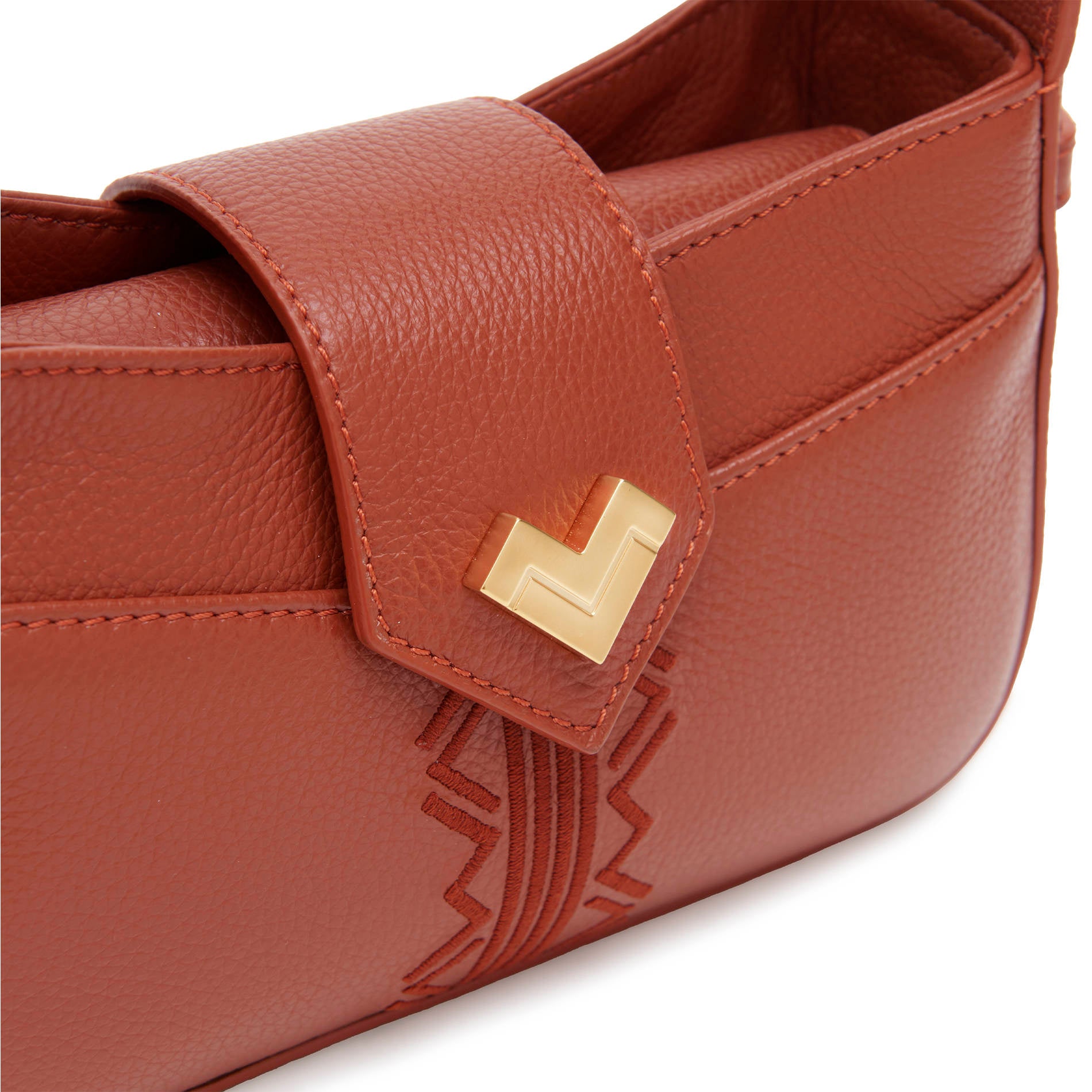 Mario Valentino Rust Calf Leather Mini Bag