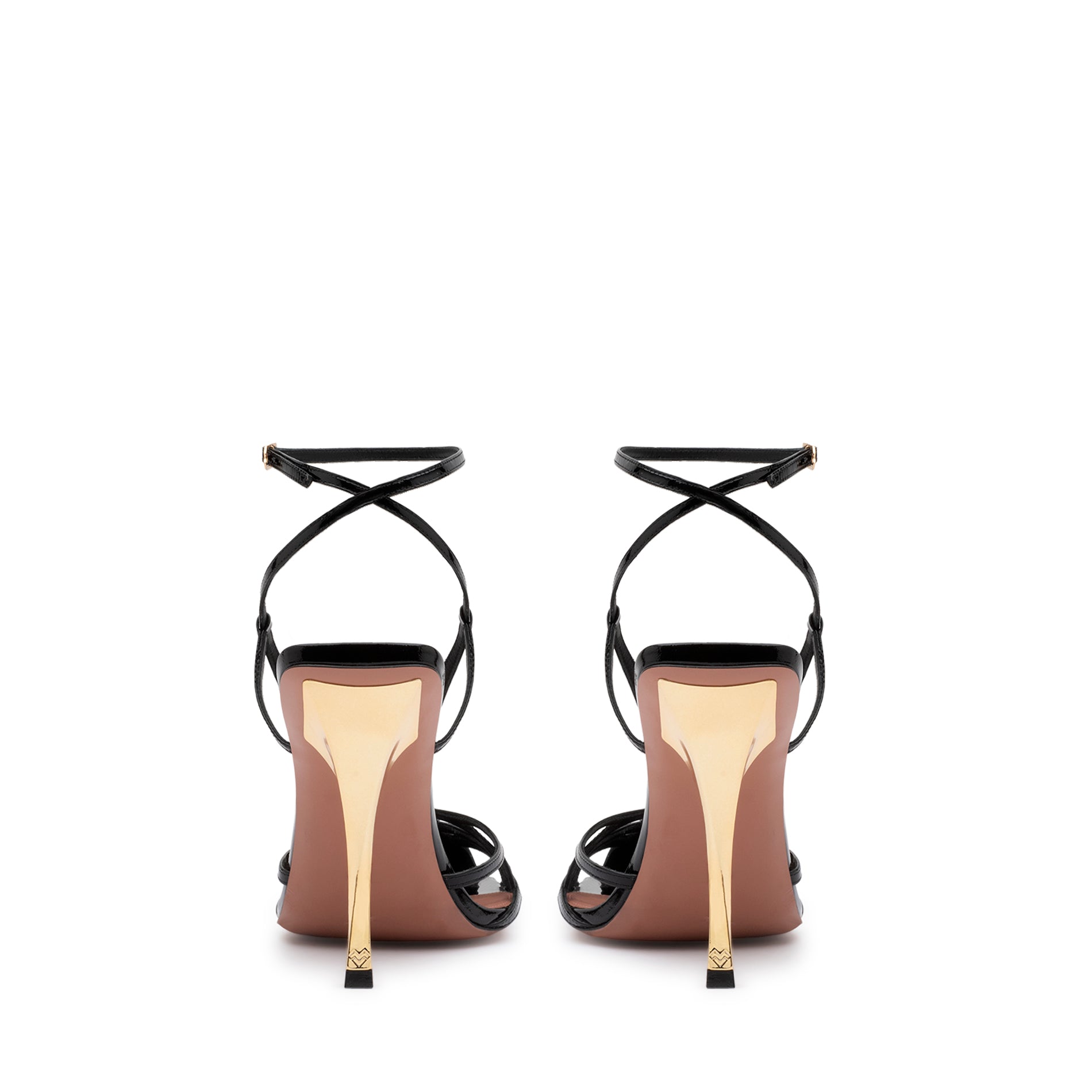 Mario Valentino Black Patent Leather Sandal | New Collection