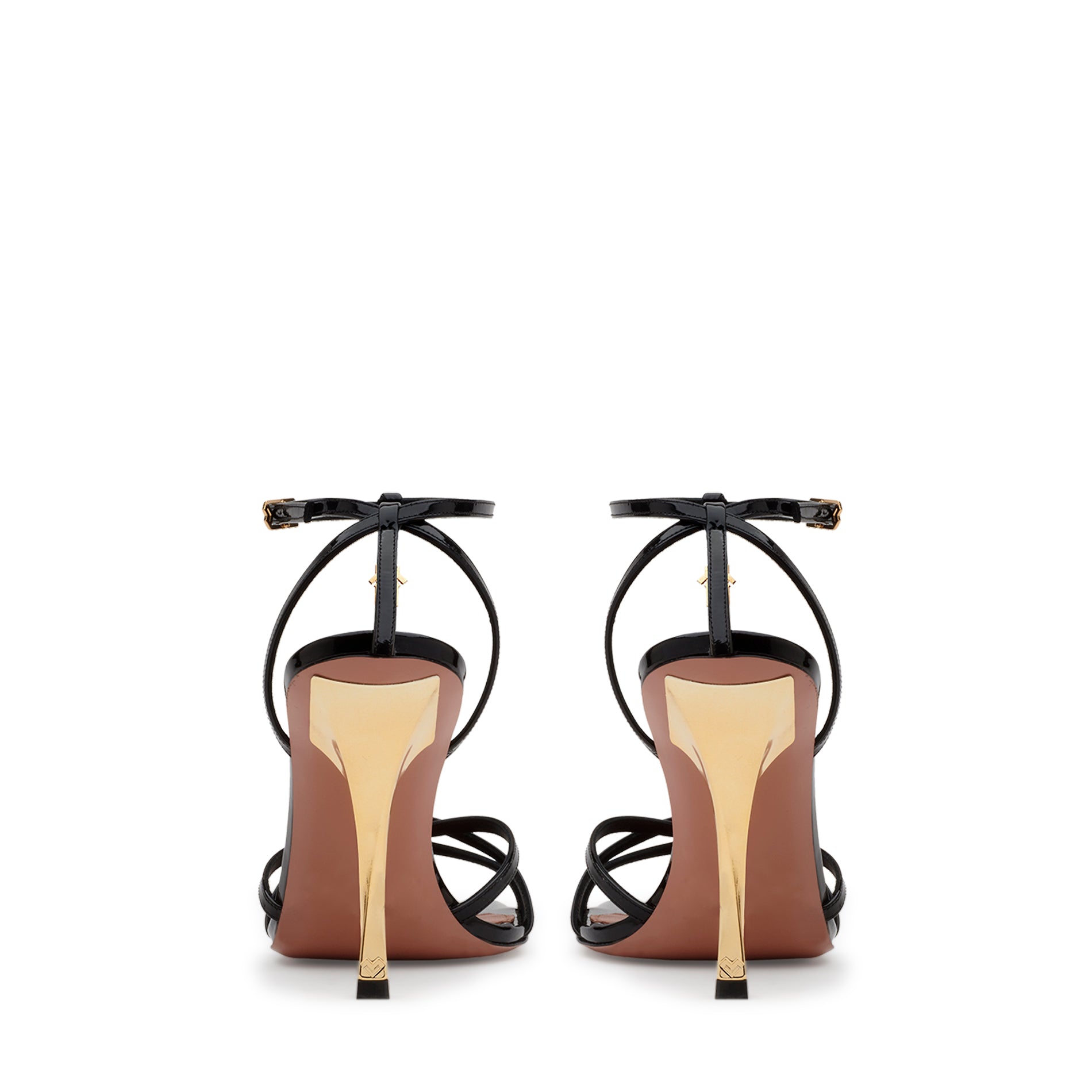 Mario Valentino Black Patent Leather Sandal | New Collection