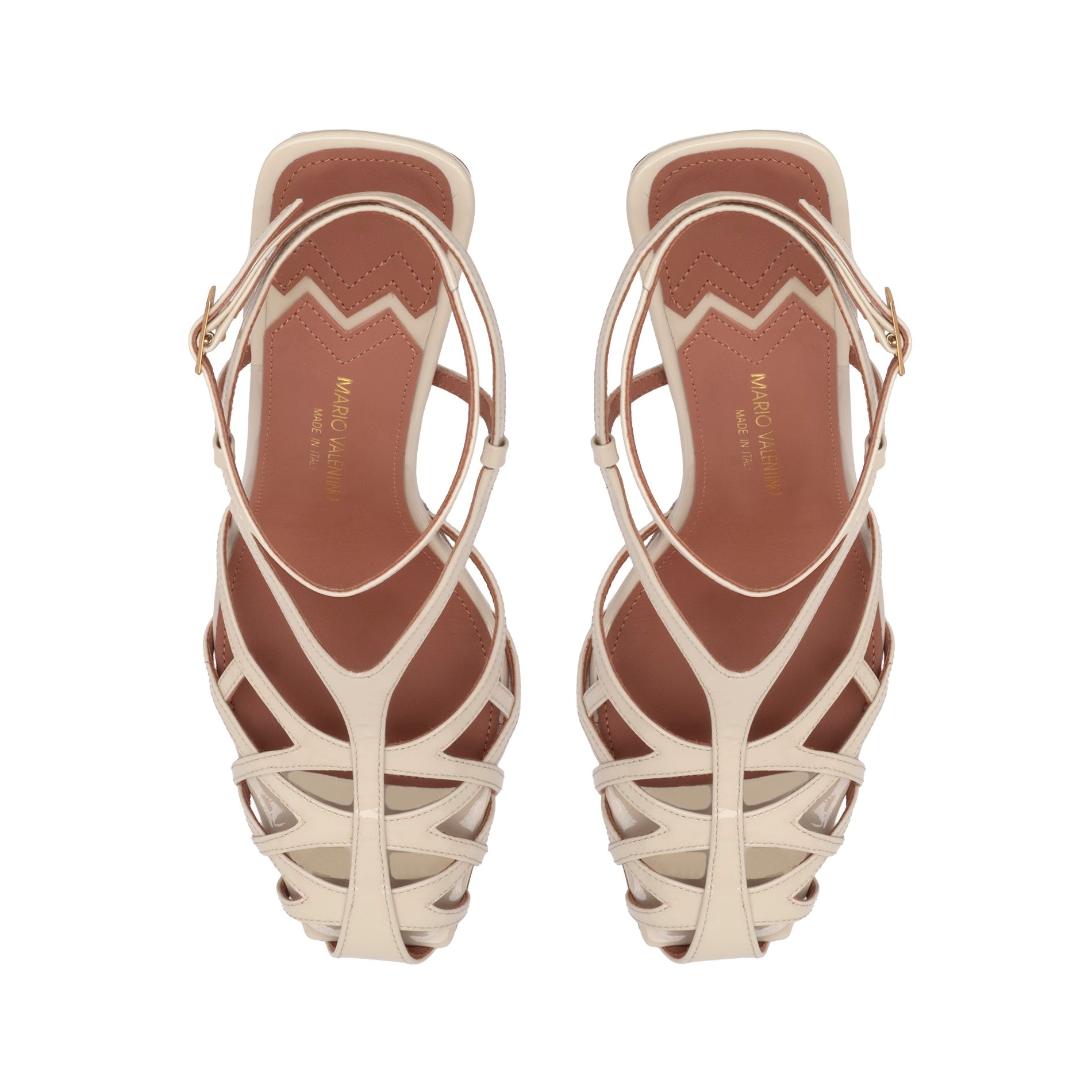 Mario Valentino Kara Ivory Patent Leather | New Collection