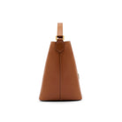 Side view of the structured Mario Valentino calf leather bag