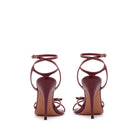Mario Valentino Cindy sandals back view with adjustable ankle strap and 55mm heel