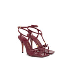 Pair of Mario Valentino Cindy patent leather T-bar sandals 55mm Made in Italy