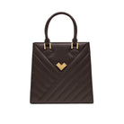 Mario Valentino Icon Large Matelassé bag in moro calf leather, front view