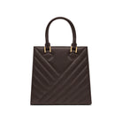 Mario Valentino Icon Large Matelassé bag in moro calf leather, back view