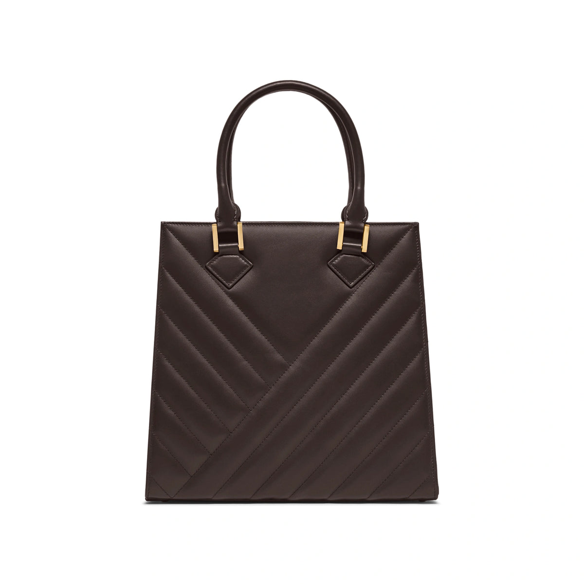 Mario Valentino Icon Large Matelassé bag in moro calf leather, back view