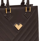 Mario Valentino Icon Large Matelassé bag in moro calf leather, accessories details