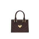 Mario Valentino Icon Mini Matelassé bag in moro calf leather, front view