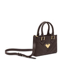 Mario Valentino Icon Mini Matelassé bag in moro calf leather, front view