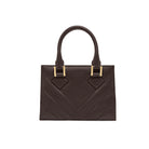 Mario Valentino Icon Mini Matelassé bag in moro calf leather, back view