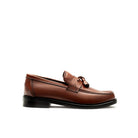 Mario Valentino mens tassel loafer cuoio calfskin leather sole Italian dress shoe front view