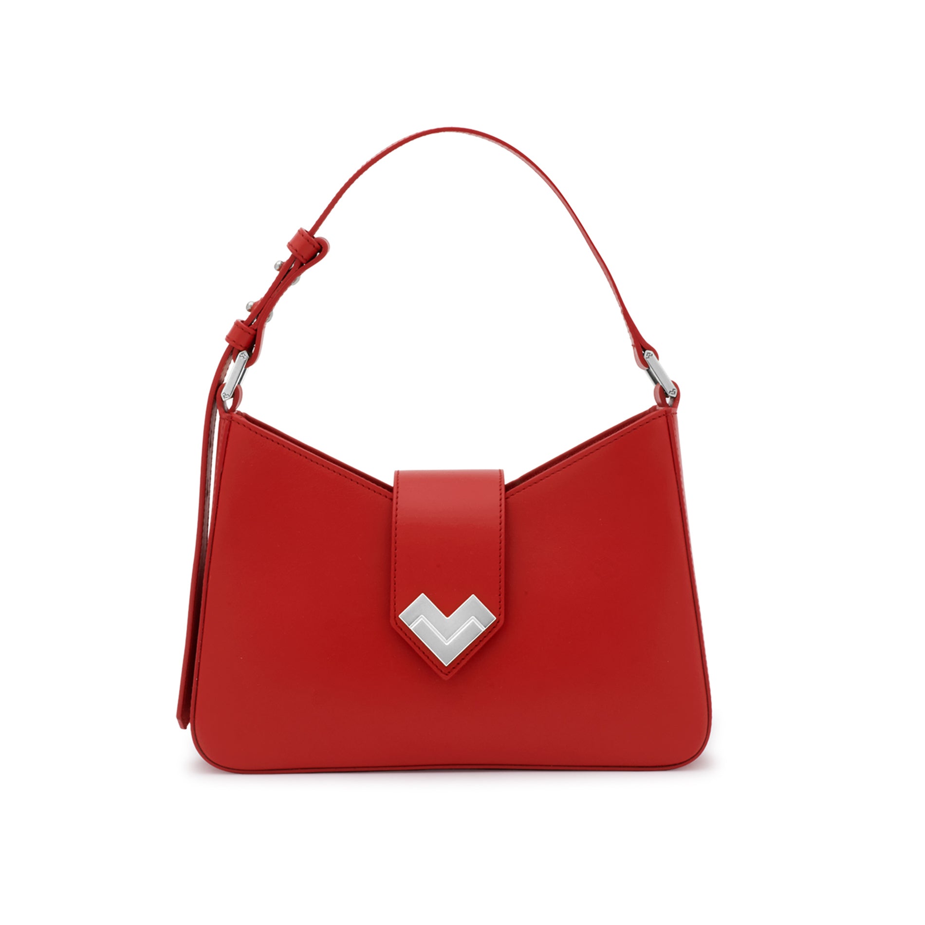 Mario Valentino Red Calf Leather Shoulder Bag | New Collection