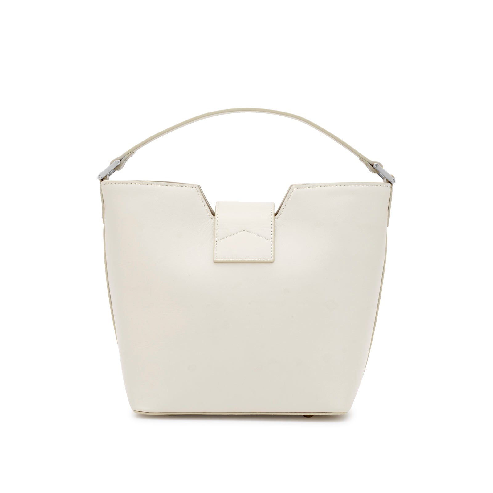 Mario Valentino White Leather Bucket Bag | New Collection