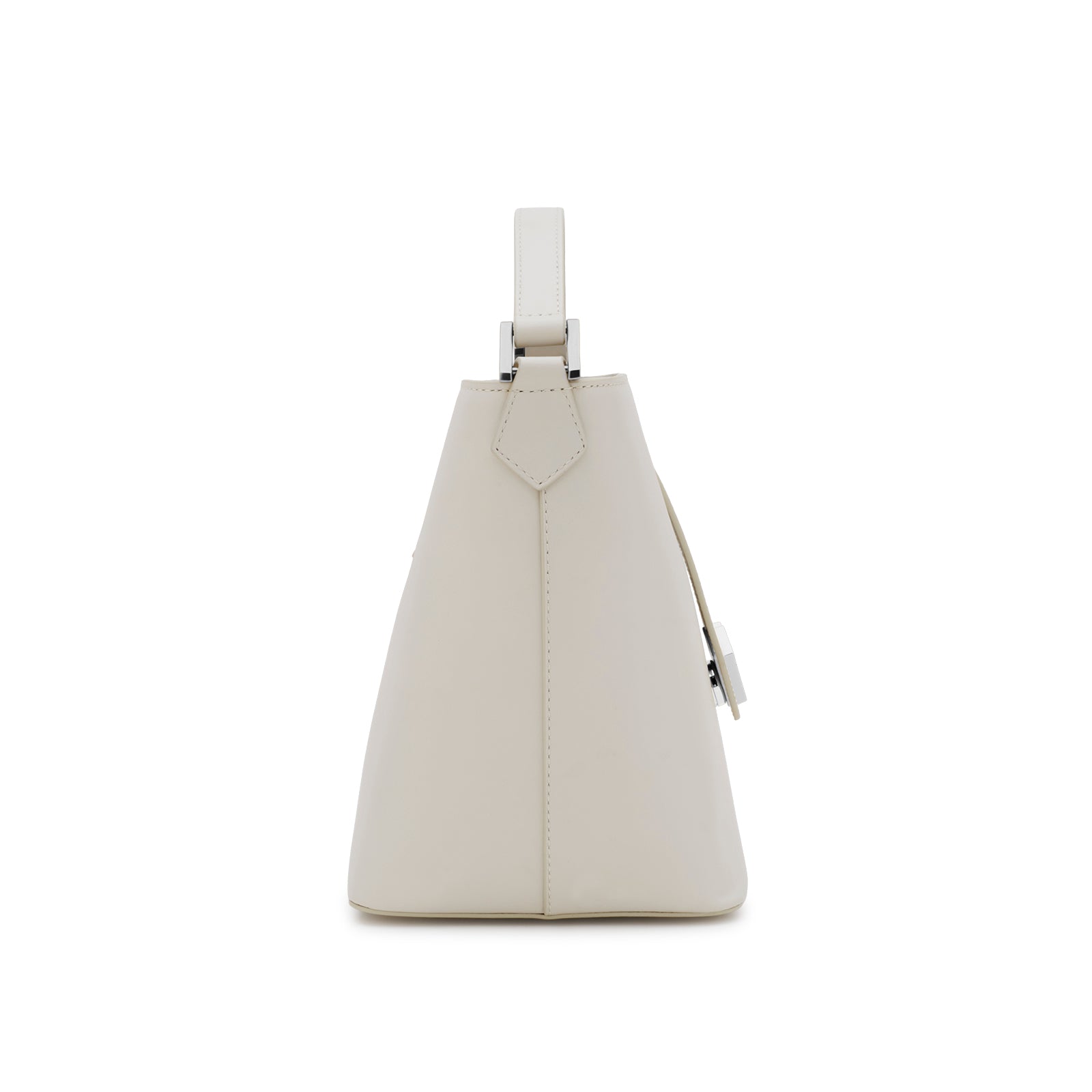 Mario Valentino White Leather Bucket Bag | New Collection